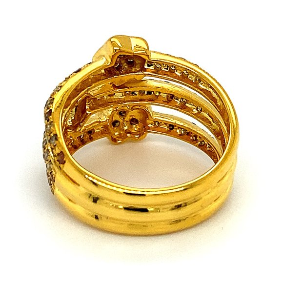 Fancy Diamonds 1.80ct Solid 14K Stackable Ring - Picture 4 of 7